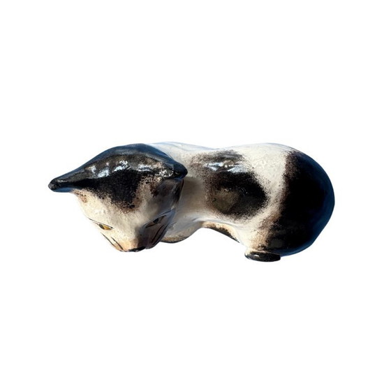 Image 1 of Rara estatua de gato de Staffordshire - Inglaterra, c. 1860-1880