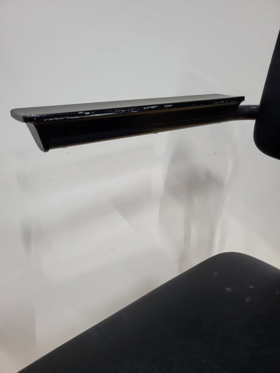 Image 1 of 1x sedia Gispen 1235, similpelle nera