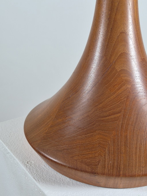 Dänische Vintage Mid Century Teak Tischlampe Scandi – tafellampen, Brass, Wood (photo 2 of 15)