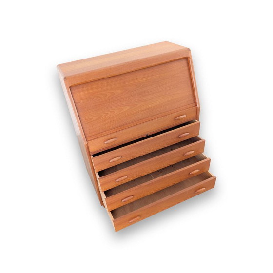 Dyrlund Scrittoio Mid-century Cassettiera Danese Toeletta Teak – Cassettiere, Legno (photo 11 of 12)