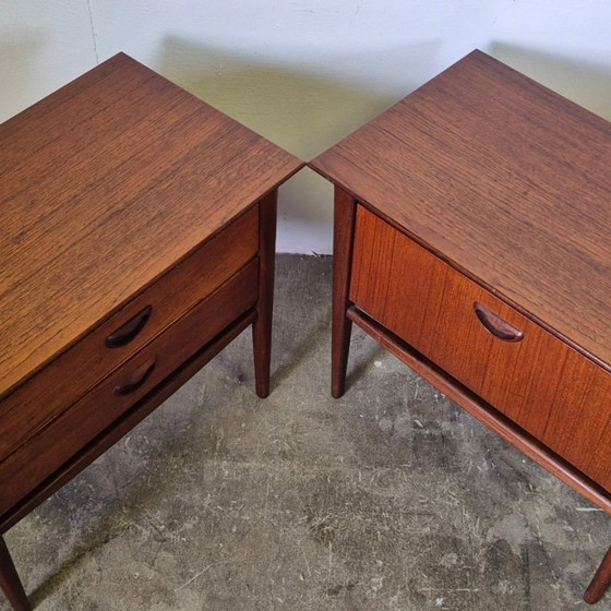 Image 1 of Set di comodini di Louis van Teeffelen per WéBé, Paesi Bassi anni '50