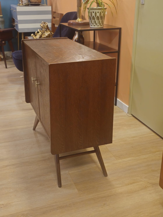 Image 1 of Platine vinyle vintage compacte, petit buffet, petit meuble audio pour salle de bain, mobilier de salle de bain