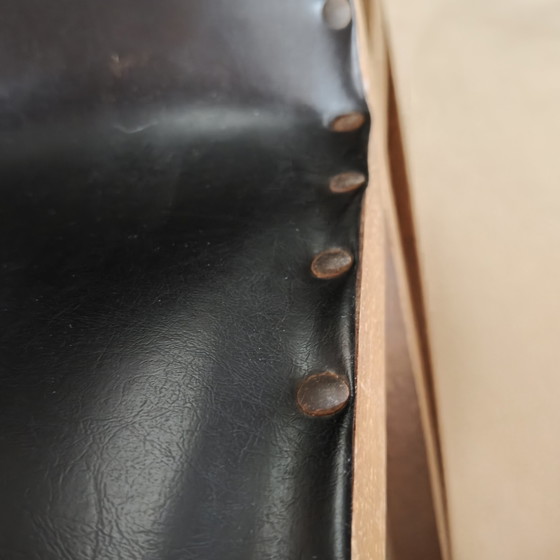 Image 1 of Poggiapiedi/sgabello da meditazione vintage a dondolo – Design scultoreo