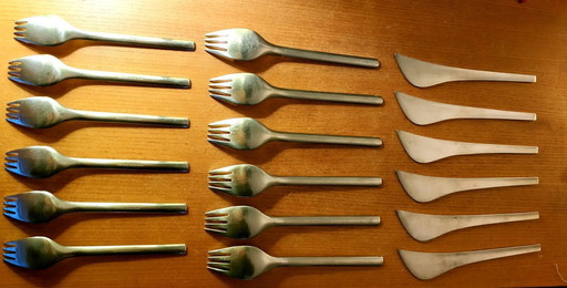 GEORG JENSEN 1955 Couverts de MAGNUS STEPHENSEN modèle TUJA TANAQUIL