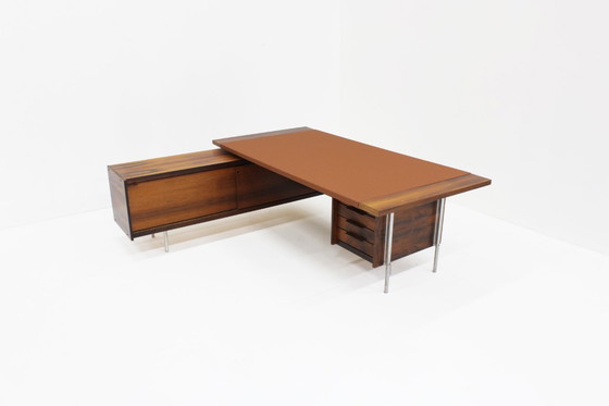 Image 1 of Vintage Mid-Century Rosewood Executive Desk Sven Dysthe Dokka Mobler 1960s