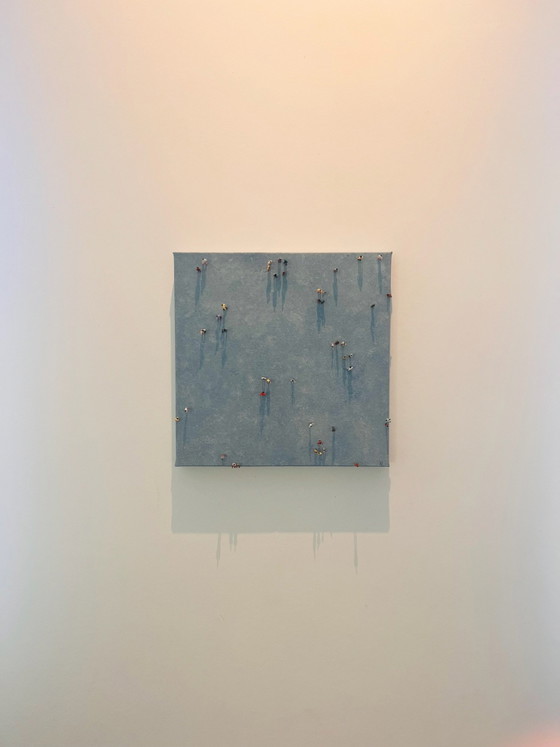 Painting: 'meeting place' – Paintings & Drawings, Cotton (photo 2 of 10)