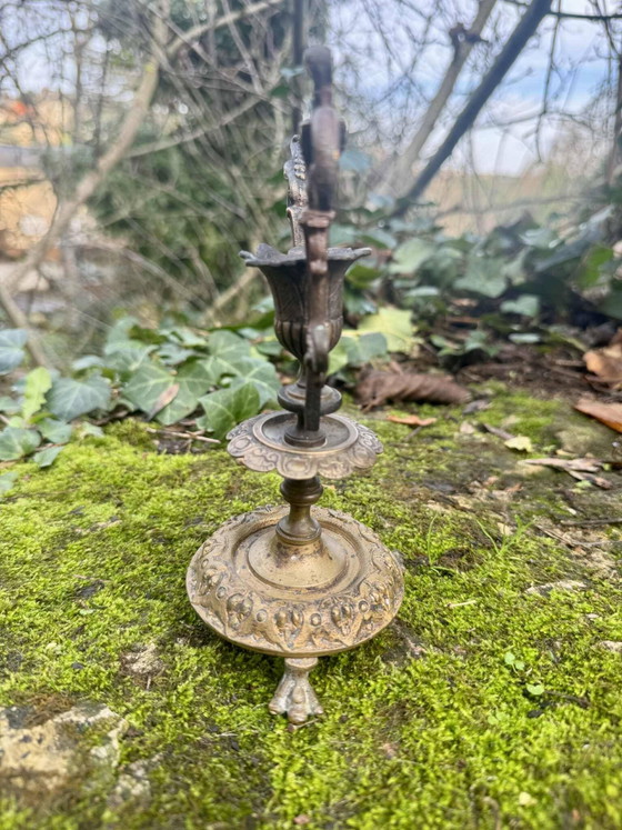 Large bronze candlestick from the Napoleon III period – Candle holders (photo 3 of 8)
