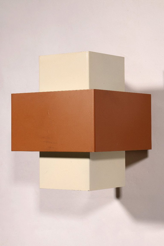 Image 1 of Pair of Geometric Philips Wall Lights, 1960