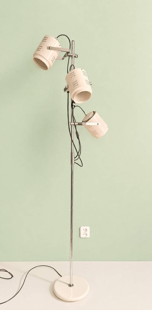 Lampada da terra vintage - Herda | 3 faretti - Anni '70