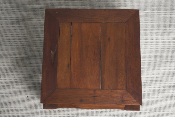 Hardhouten opiumkrukje/tafel, Aziatische lage bijzettafel, handgemaakte plantenstandaard van massief – Wood (photo 11 of 15)