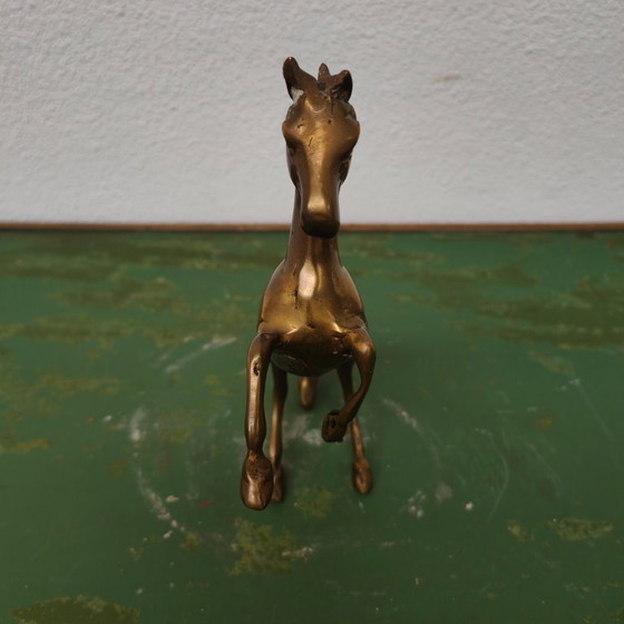 Image 1 of Statua d'ottone d'epoca, statua di cavallo in ottone