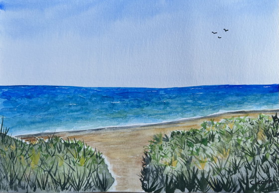 Image 1 of Seaside watercolor