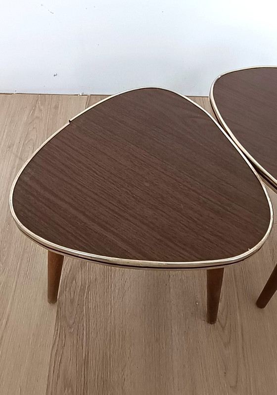 Image 1 of Conjunto de dos mesas auxiliares de los años cincuenta