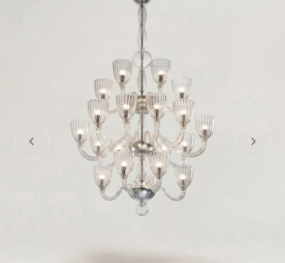 Paolo Venini Martinengo Lampadario 20 Luci Cristallo Murano L Nuovo Imballato – Lampade a sospensione (photo 5 of 5)