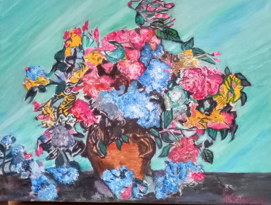 Image 1 of Tineke Van Steenbergen Rose rosa a Van Gogh