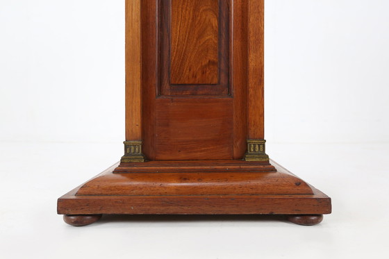 Image 1 of 20th Century Antique Style Brass and Wood Console Table or Pedestal