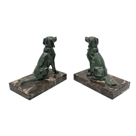 Fermalibri francesi Art Déco con cani – Oggetti decorativi, Marble (photo 4 of 6)