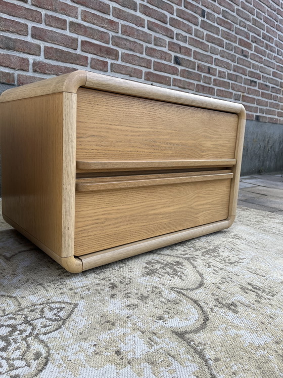 Ensemble vintage de commodes en chêne clair style Space Age années 1970 – Wood (photo 7 of 15)