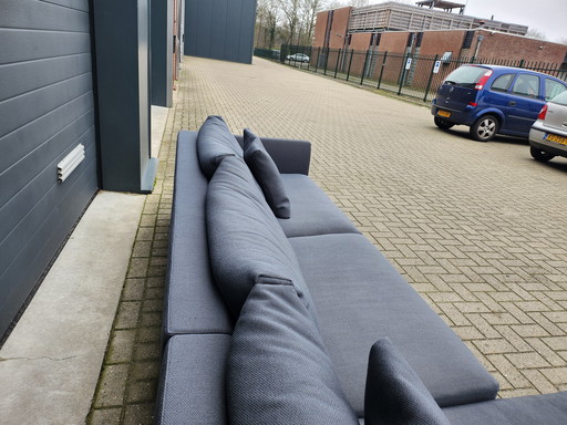 Montis - Axel corner sofa in gray/brown fabric