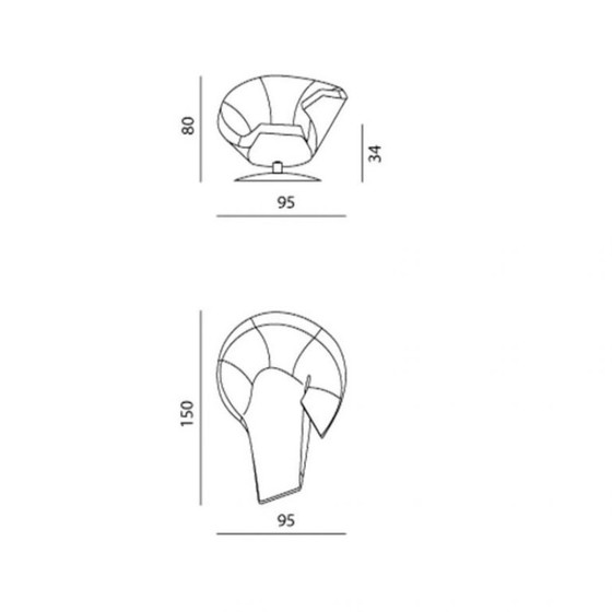 Image 1 of Leolux Parabolica ar senso Teal