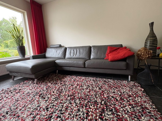 Leolux 4-Zits Bank Met Chair-Lounge – Banken, Leather, Metal (photo 3 of 10)