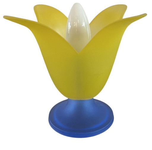 Design Glass Table Lamp (Van de Heg - 1980s)