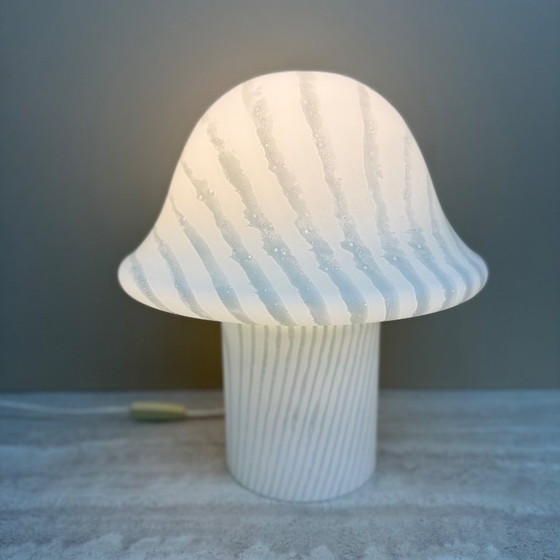 Image 1 of Lámpara de mesa Peil & Putzer Mushroom Zebra, década de 1970.