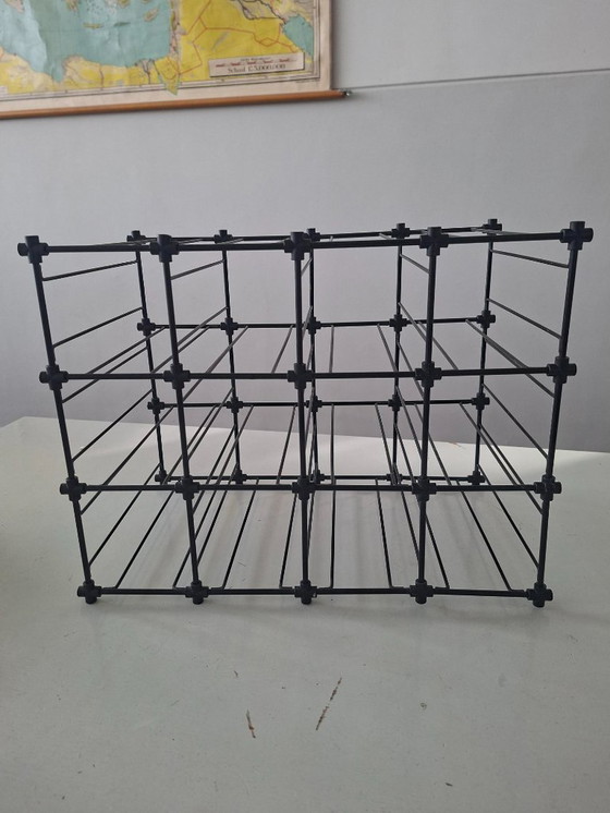 Image 1 of vintage modulair wijnrek minimalist design Bijenkorf jaren 80-90