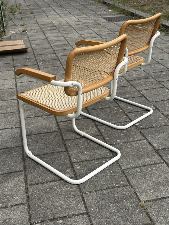 Image 1 of 2 sedie con struttura in tessuto Marcel Breuer