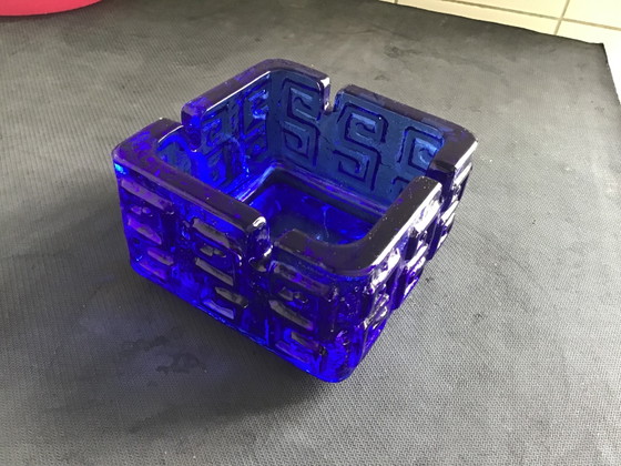 Cendrier Vintage Bleu Cobalt Designer Finlandais Tamara Aladin – Taalari, Objets déco, Glass (photo 8 of 8)