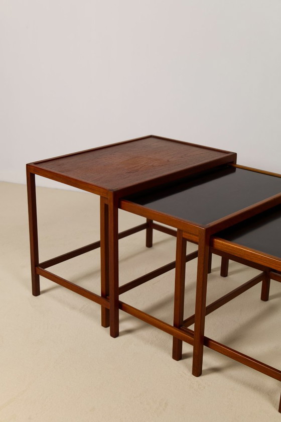 Image 1 of Juego de mesas nido de teca de Kurt Østervig, Dinamarca, años 60