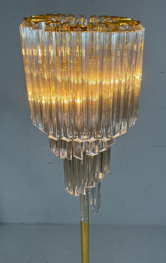 Image 1 of Large waterfall floor lamp/floor lamp by Novaresi, Murano glass, Italy, 1970s