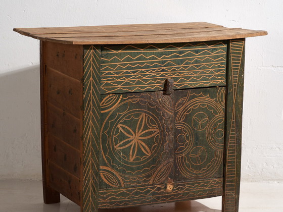 Cómodas antigua verde estilo primitivo (c.1920) #71 (photo 2 of 22)
