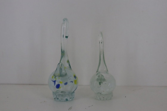 Image 1 of Bellissimo set di cigni in vetro vintage (stile Murano) – Coppia