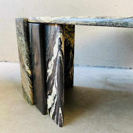 Image 1 of Italienischer Marmor Mid Century Couchtisch "Eye"