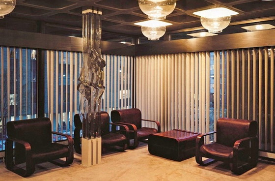 Pair of J. Bočan Brutalist Lounge Chairs for the Czechoslovak Embassy, Stockholm – Armchairs, Wood (photo 18 of 23)