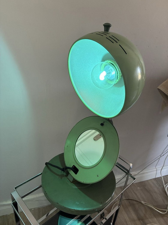 Lampada al quarzo Hanau S 100 prebellica, epoca Bauhaus, anni '20-'30, Lampade da tavolo, Metallo, Verde (foto 2 di 8)