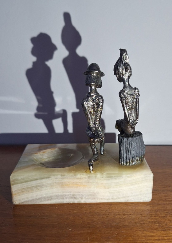 vide-poche / asbak 'Les Amoureux' – Decoratieve objecten, Metaal, Steen (photo 5 of 8)
