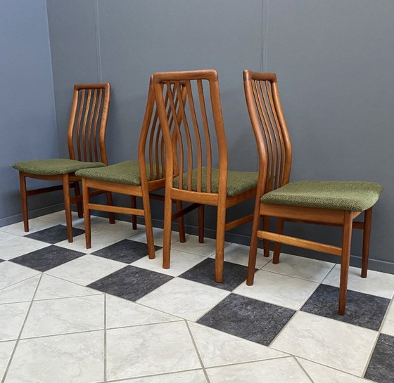 6 sedie da pranzo in teak di Kai Kristiansen per Schou Andersen Denmark – Textile, Wood (photo 8 of 10)