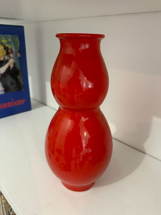 Image 1 of Red ceramic design vase - limited edition for The Conran Shop
