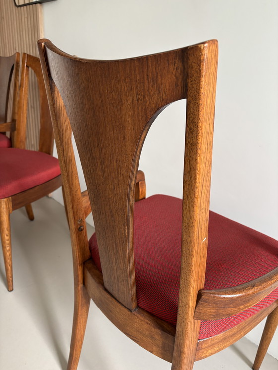 Image 1 of 3 Chaises de salle à manger Broyhill Brasilia en noyer Mid Century