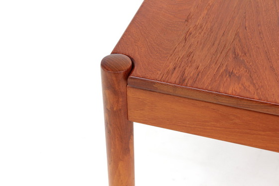 Image 1 of As New! Magnus Olesen Danish Mid - Century Teak Coffee Table / Coffee Table, Vintage Side Table with Reversible Top, 1970s