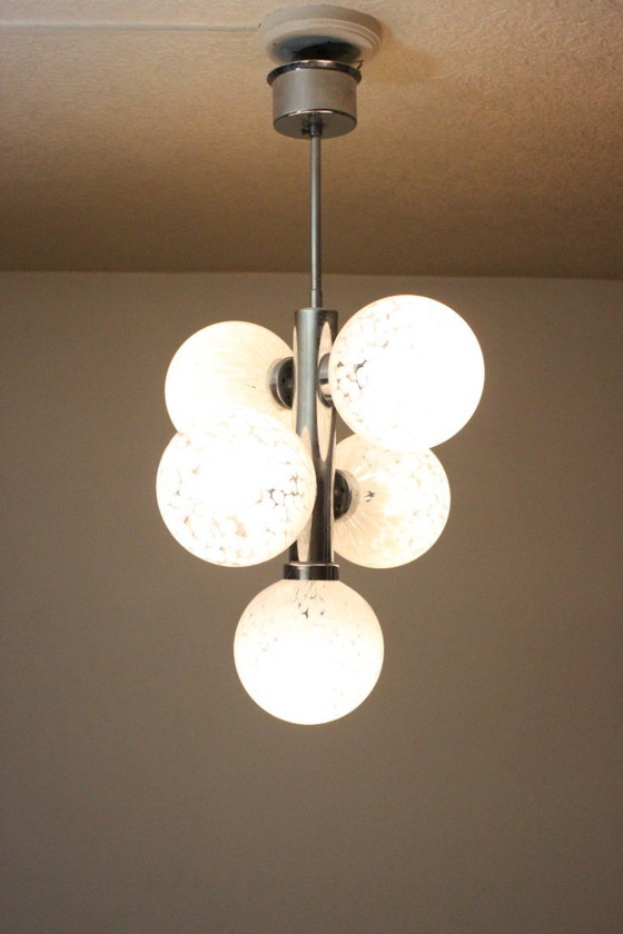Image 1 of Vintage atomic globes chandelier, 1960s