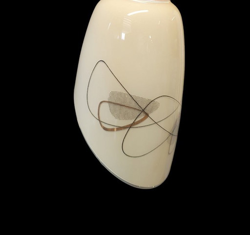 Paralume per lampada a sospensione in vetro vintage anni '60 