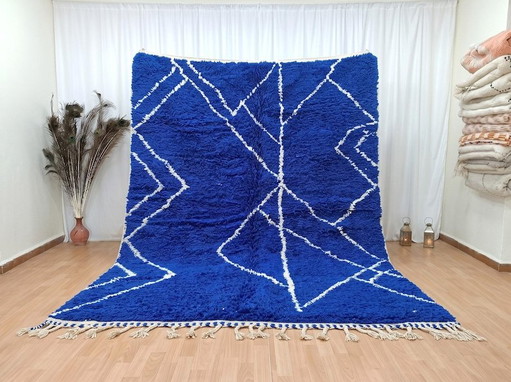 Traditioneller blauer Berberteppich 200/300 – vloerkleden en tapijten, Wool