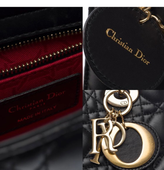 Image 1 of Borsa DIOR Lady Dior in cuoio nero - 103265