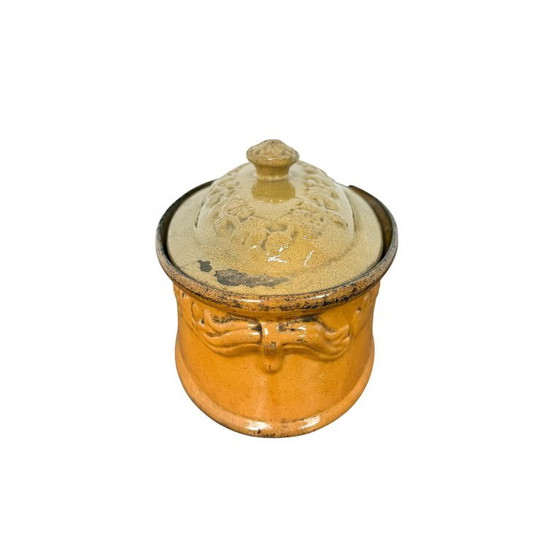 Casseruola antica francese in terracotta con coperchio, Accessori da cucina, Ceramica, Marrone, Vintage (foto 8 di 12)