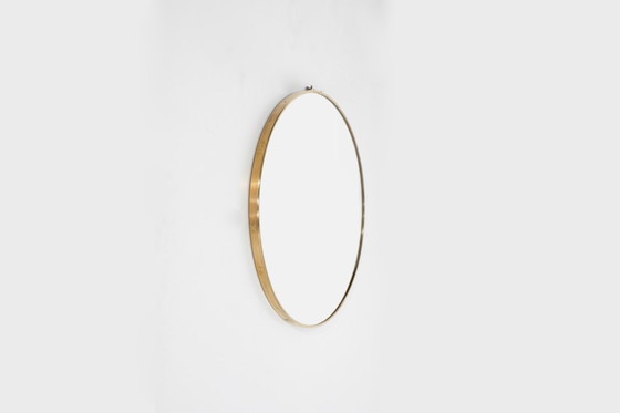 Image 1 of Vintage brass mirror, Italy, 1960s.
