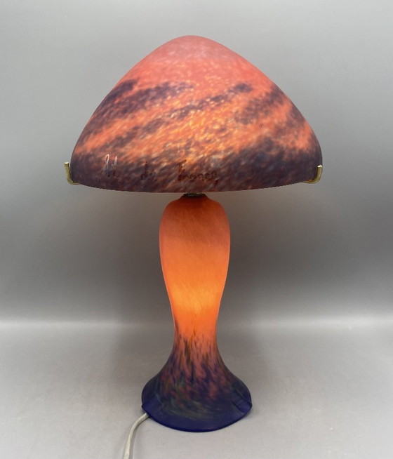 Image 1 of Art de France Lampe im Art-déco-Stil – Signiert „Art de France“ – 1970–1980 Pilzlampe