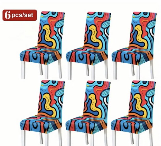 6 x chaises de salle à manger Happy Colurful mix design